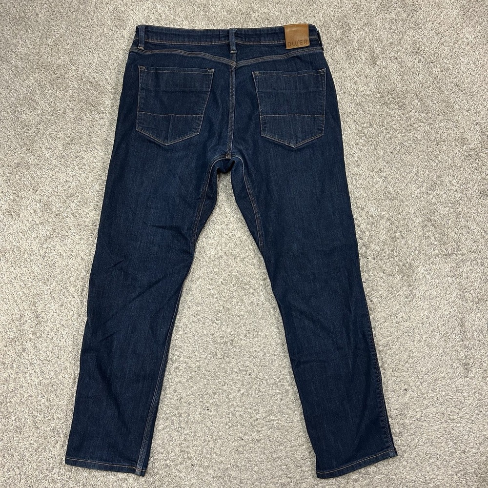 DU/ER L2X Slim Fit Jeans Mens 36X30 (Fits 36X29) Blue Denim Flex Waist DUER - Picture 3 of 13